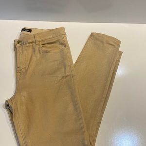 J. Brand Neiman Marcus gold metallic skinny jean